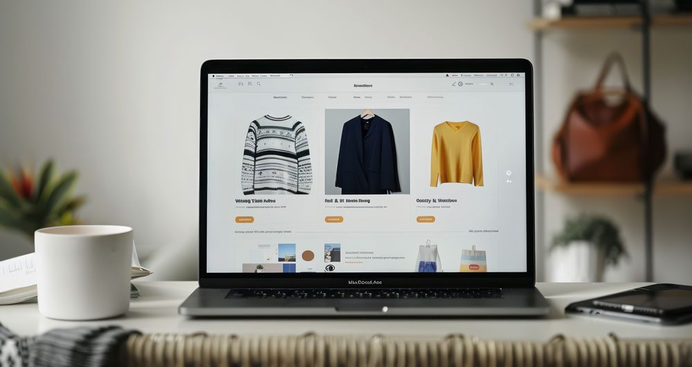 Web homepage popular ecommerce website with featured products